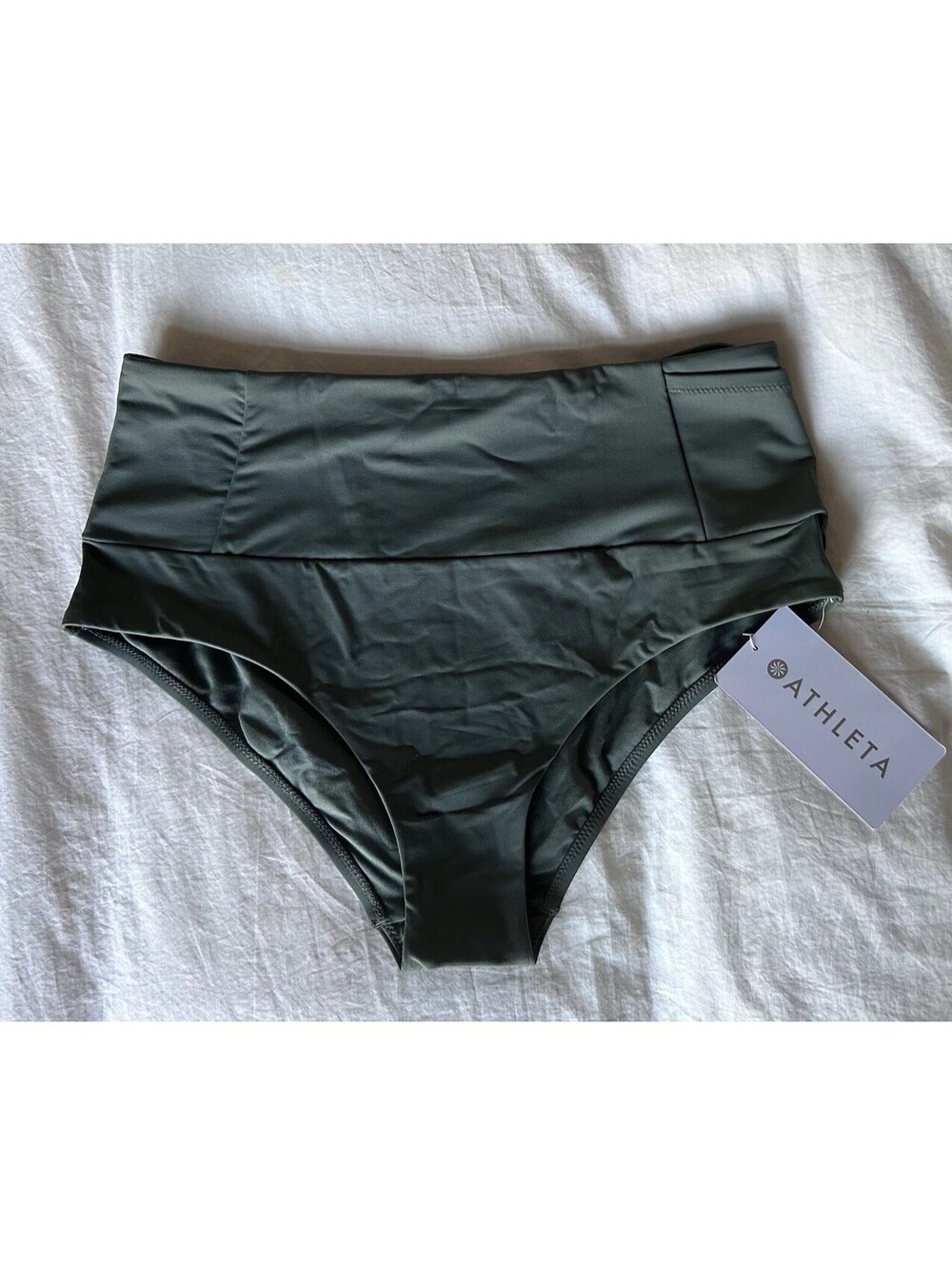 NWT Athleta High Waist Pocket Swim Bottom - Small NWT - Fern - MPN 791356 New